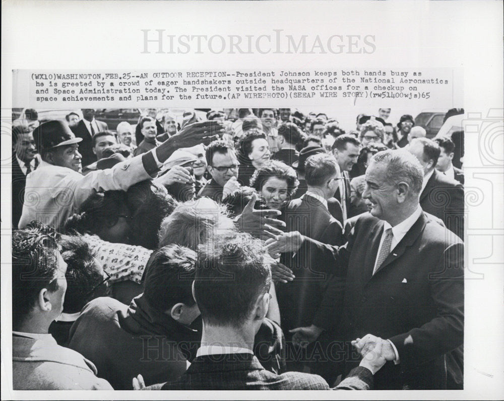 1965 Press Photo President Lyndon B. Johnson - Historic Images