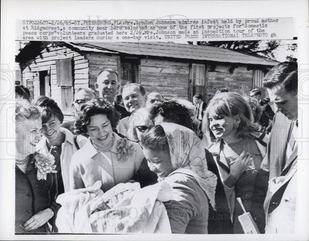 1965 Press Photo Mrs. Lyndon B. Johnson - Historic Images