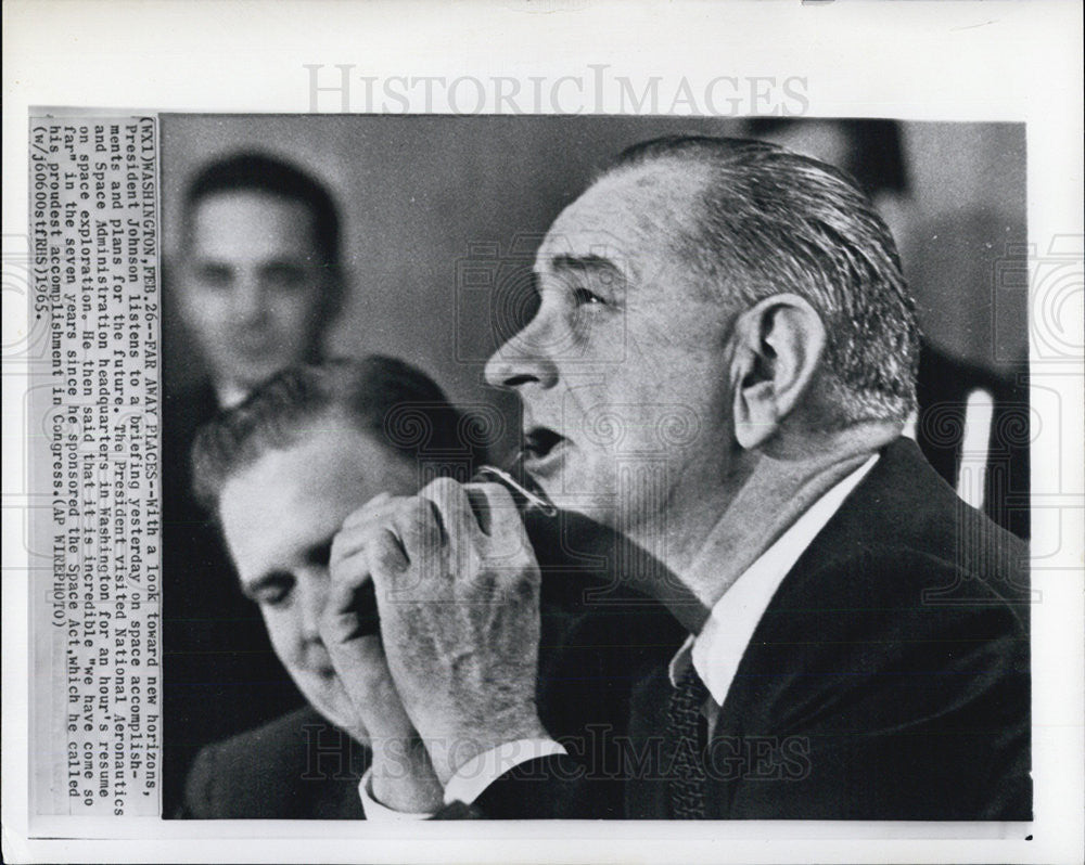 1965 Press Photo President Lyndon B. Johnson - Historic Images