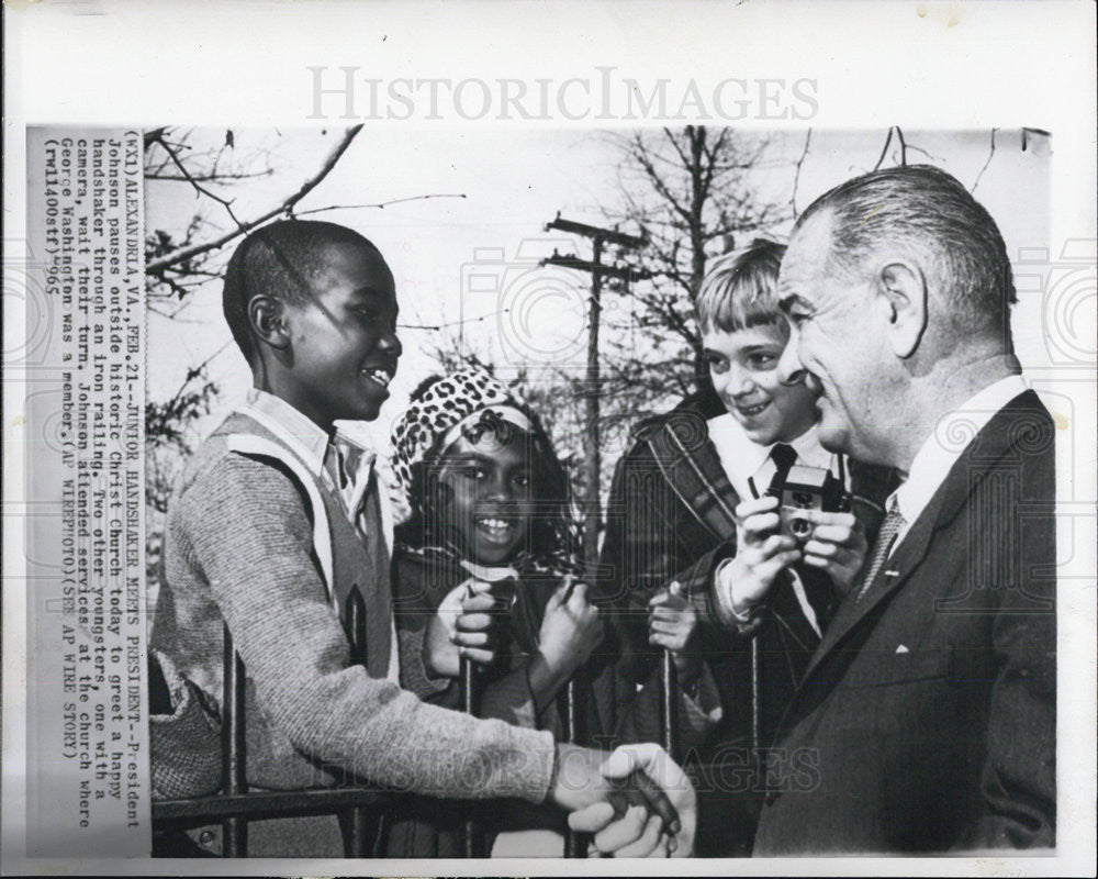 1965 Press Photo President Lyndon B. Johnson - Historic Images