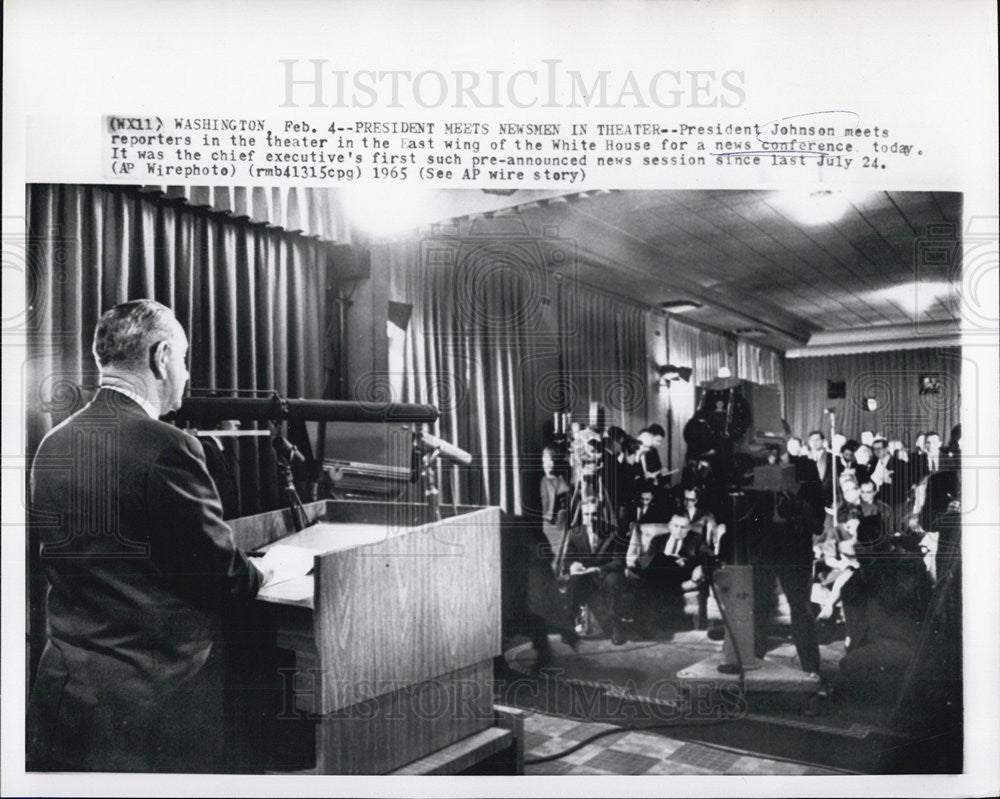 1965 Press Photo President Lyndon B. Johnson - Historic Images