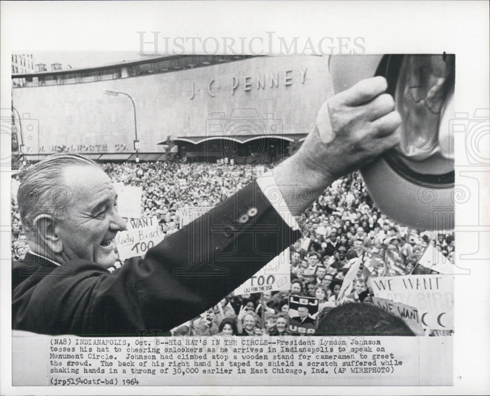 1964 Press Photo President Lyndon B. Johnson - Historic Images