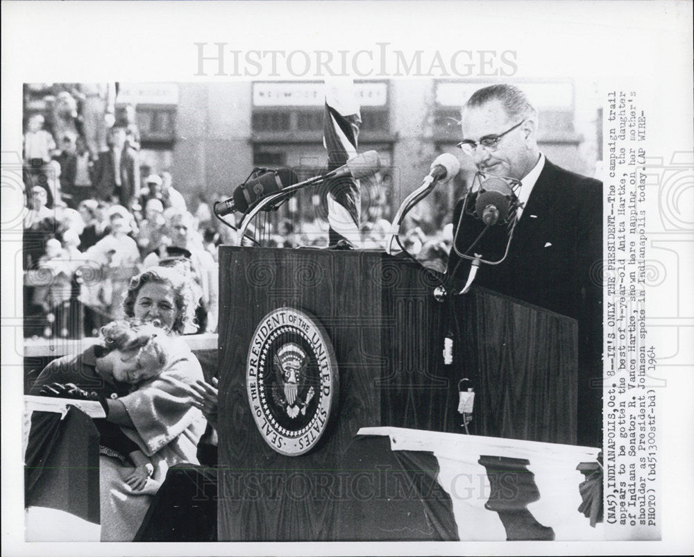 1964 Press Photo President Lyndon B. Johnson - Historic Images