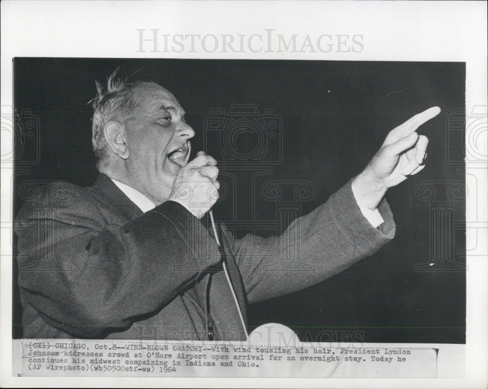 1964 Press Photo President Lyndon B. Johnson - Historic Images