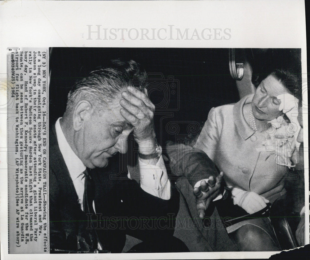 1964 Press Photo President and Mrs. Lyndon B. Johnson - Historic Images