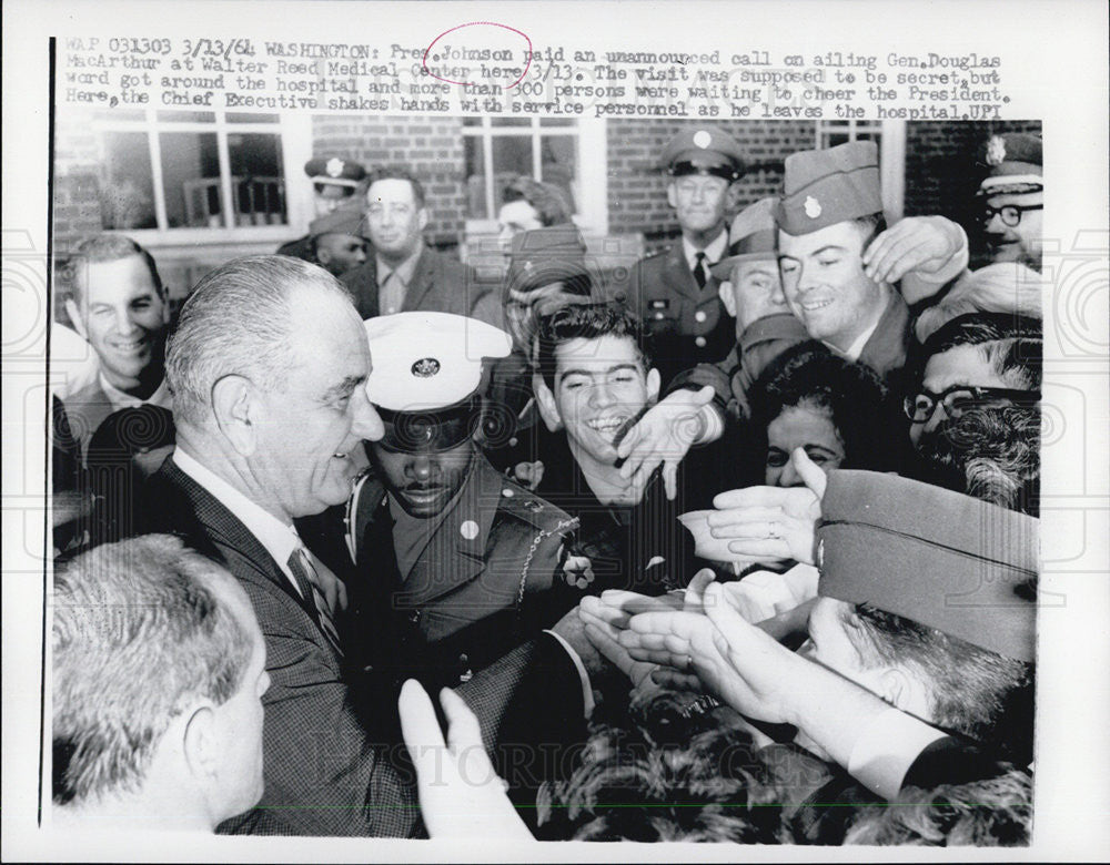 1964 Press Photo President Lyndon B. Johnson - Historic Images