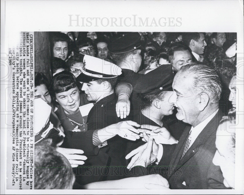 1964 Press Photo President Johnson - Historic Images