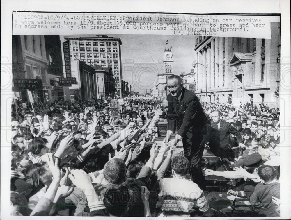 1964 Press Photo Pres. Lyndon Johnson - Historic Images