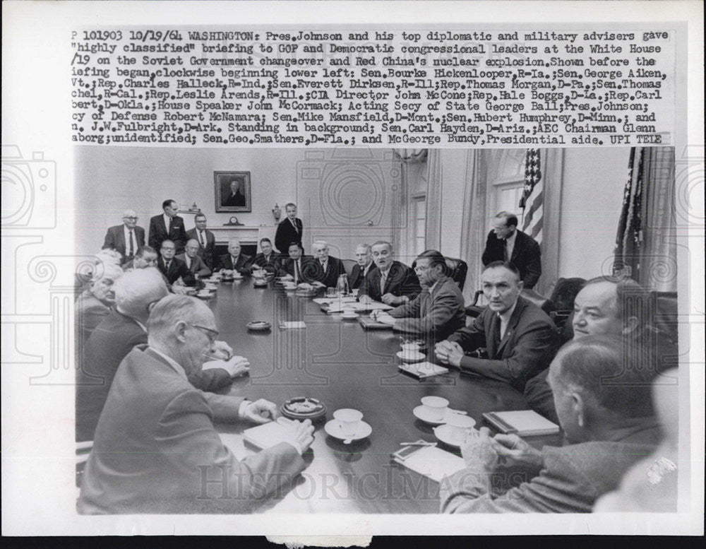 1964 Press Photo President Johnson - Historic Images