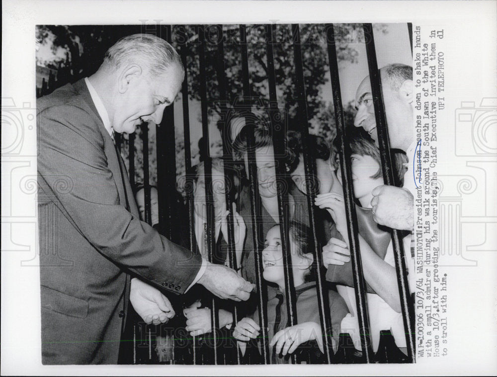 1964 Press Photo President Johnson - Historic Images