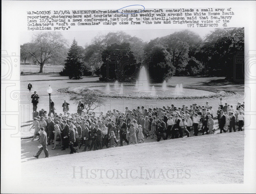 1964 Press Photo President Johnson - Historic Images