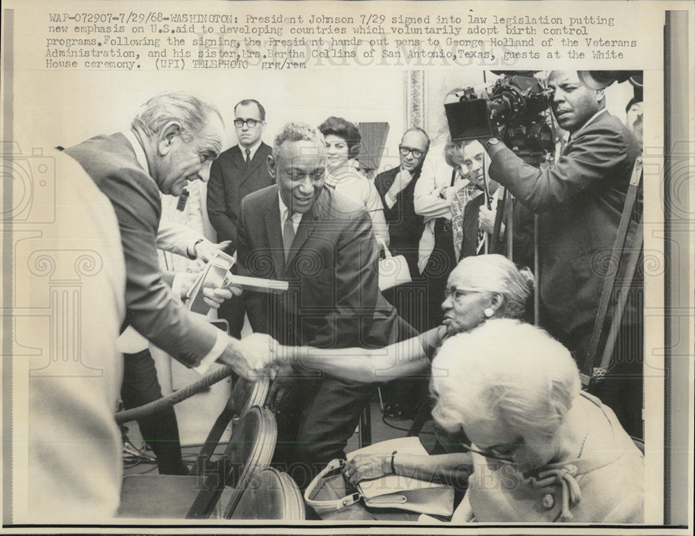 1968 Press Photo  President Johnson - Historic Images