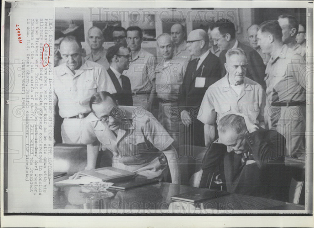 1968 Press Photo President Johnson - Historic Images