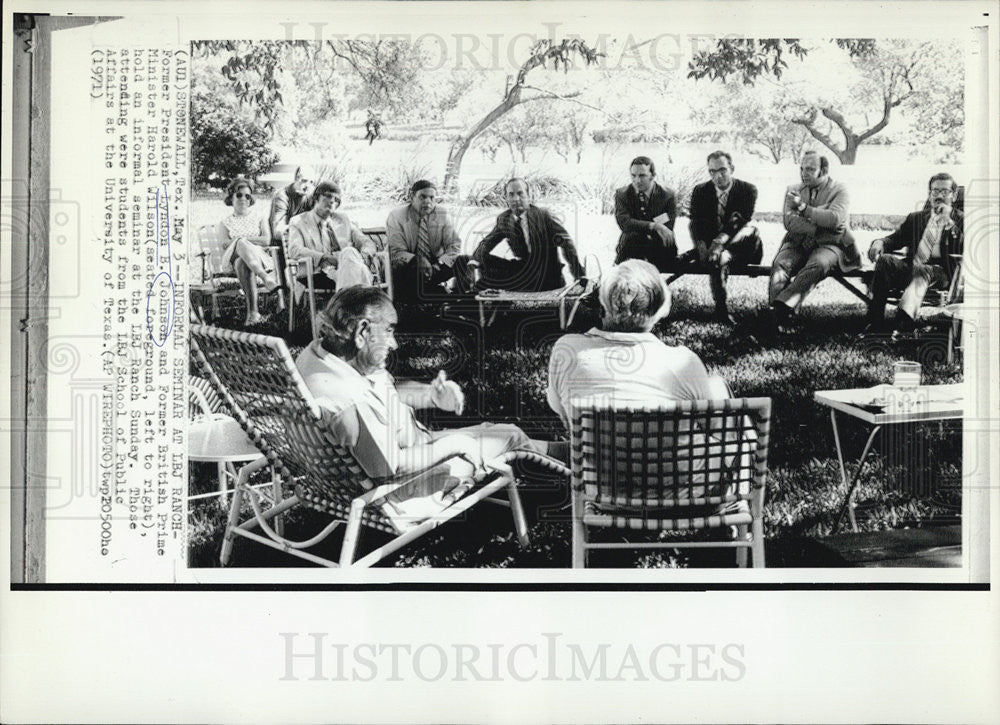 1971 Press Photo Former President Lyndon B. Johnson - Historic Images