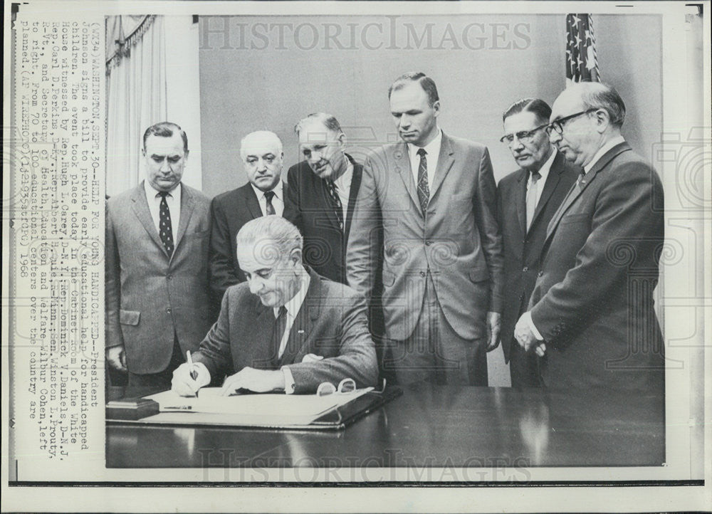 1968 Press Photo President Lyndon Johnson - Historic Images