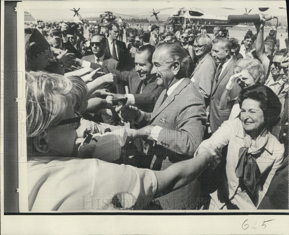 1968 Press Photo President Lydon B. Johnson and Mrs. Johnson - Historic Images