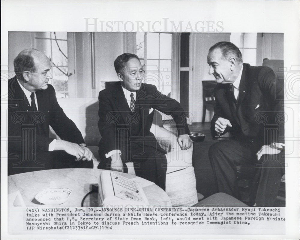 1964 Press Photo President Lyndon Johnson - Historic Images