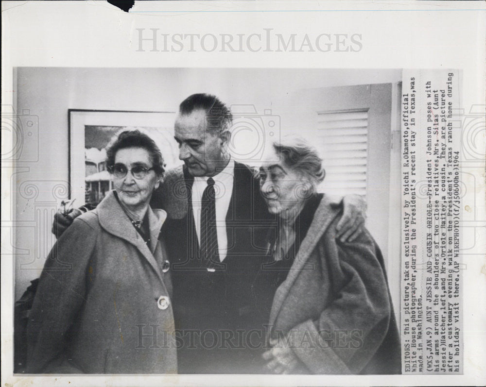 1964 Press Photo President Lyndon Johnson - Historic Images