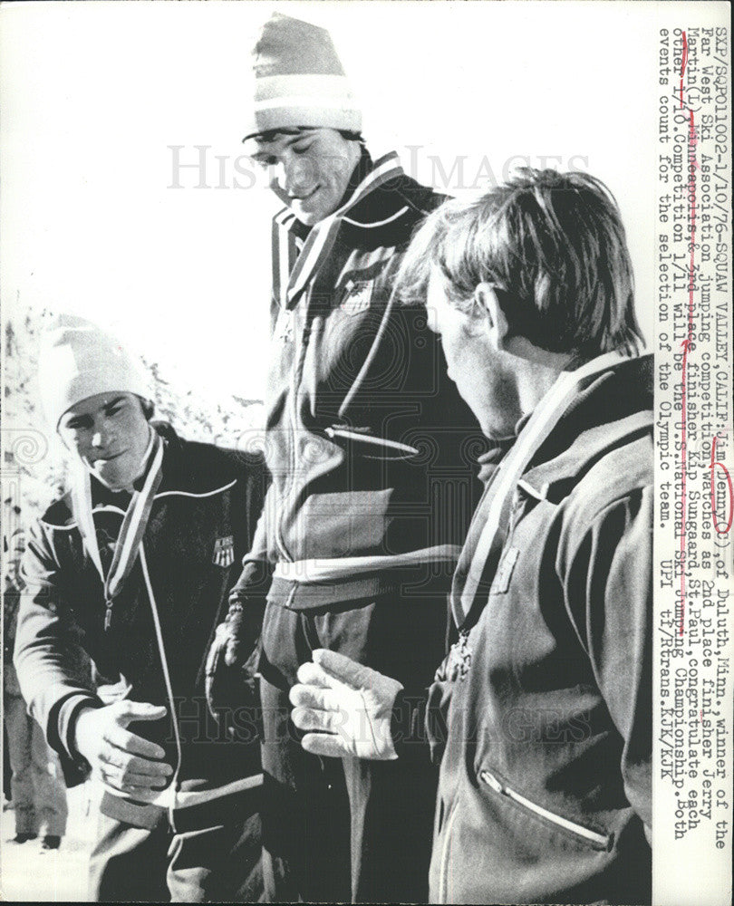 1976 Press Photo Jim Denny, ski jumper - Historic Images