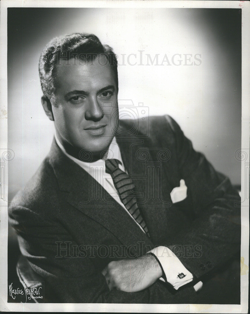 1956 Press Photo John Conrad ELMER THE ELEPHANT JOHN CONRAD - Historic Images