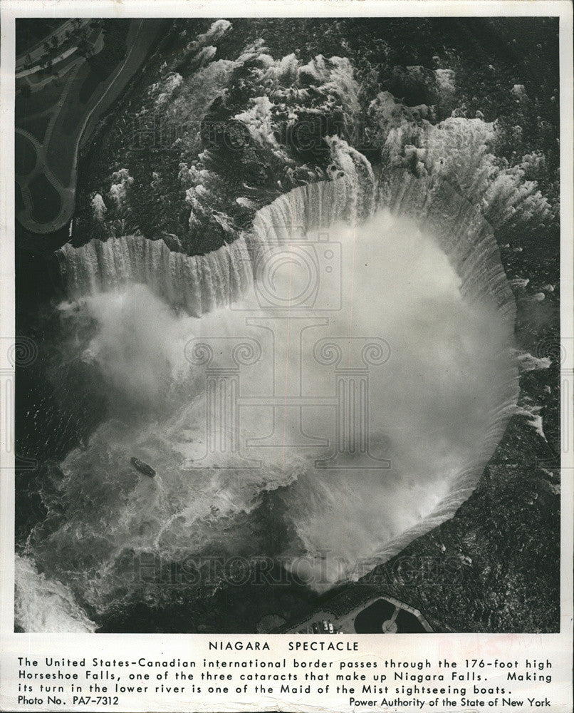 1964 Press Photo Niagara Falls/Horseshoe Falls - Historic Images