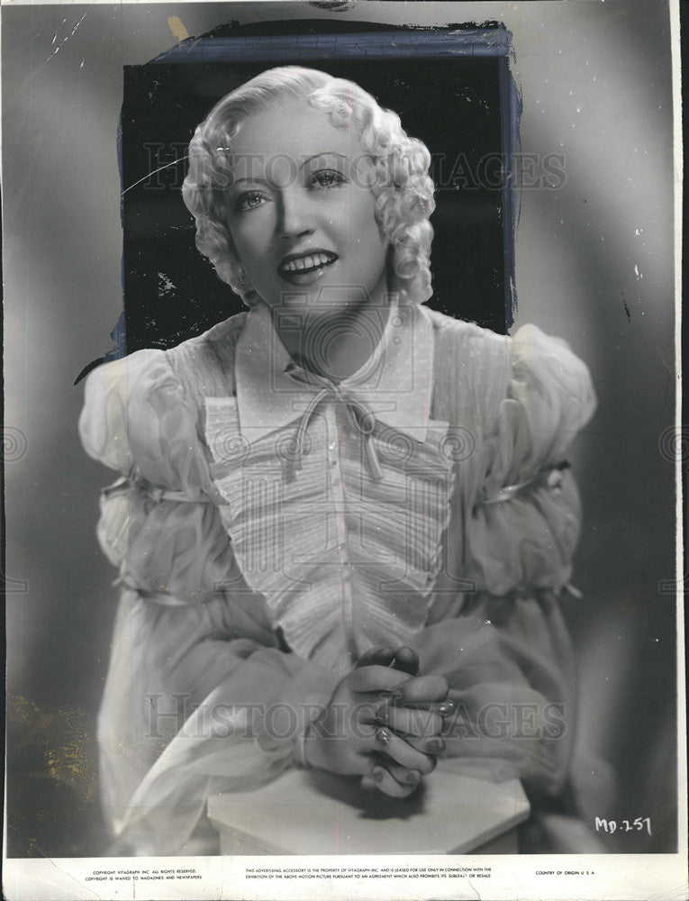 1936 Press Photo Marion Davies - Historic Images