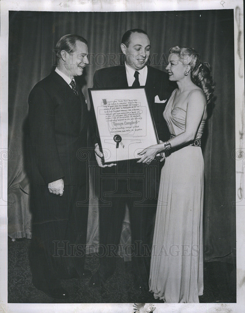 1951 Press Photo Frances Langford Joe Brown - Historic Images