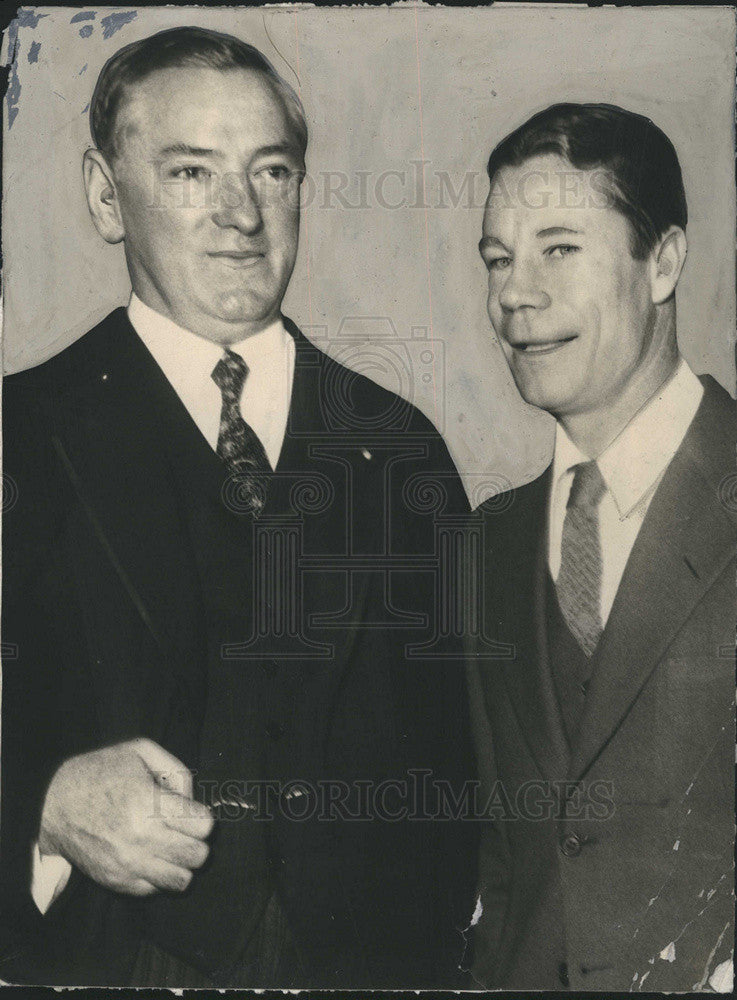 1933 Press Photo Mayor James M. Curley and Comedian Joe E. Brown - Historic Images