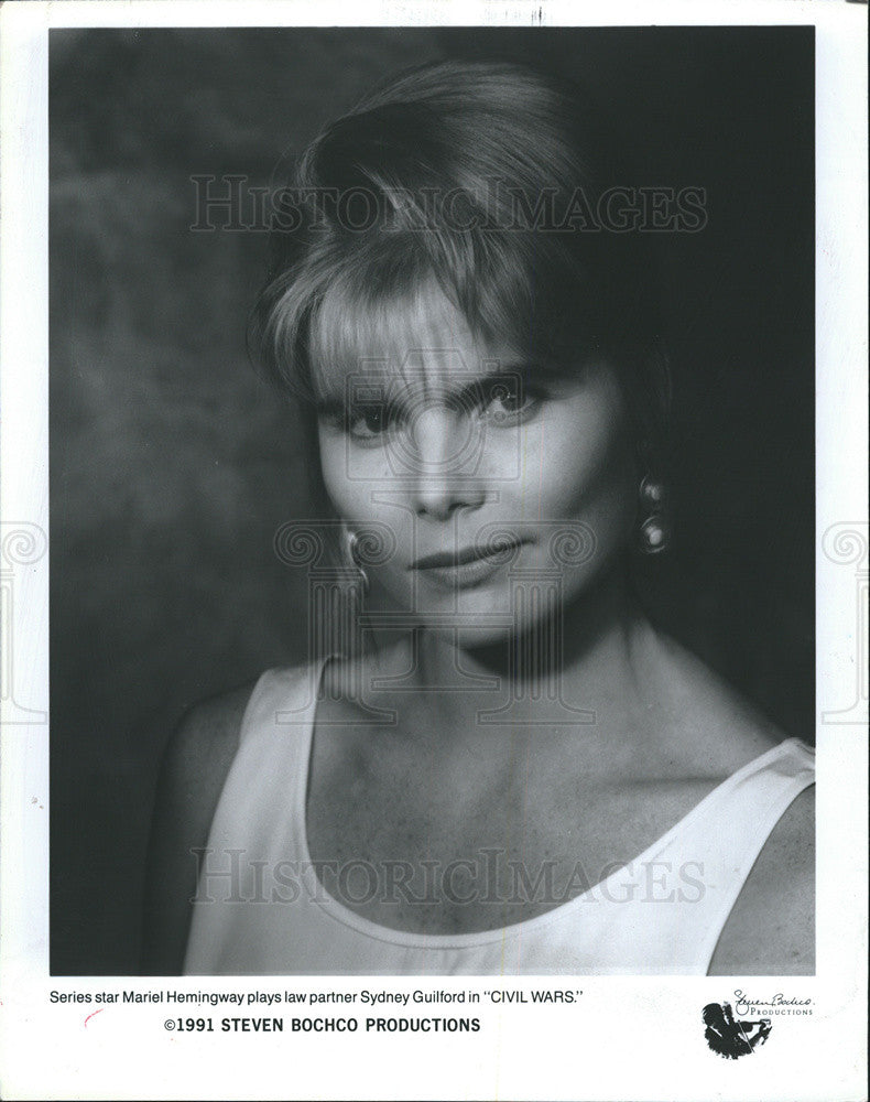 1992 Press Photo Mariel Hemingway Plays Sydney Guilford in &quot;Civil Wars&quot; - Historic Images