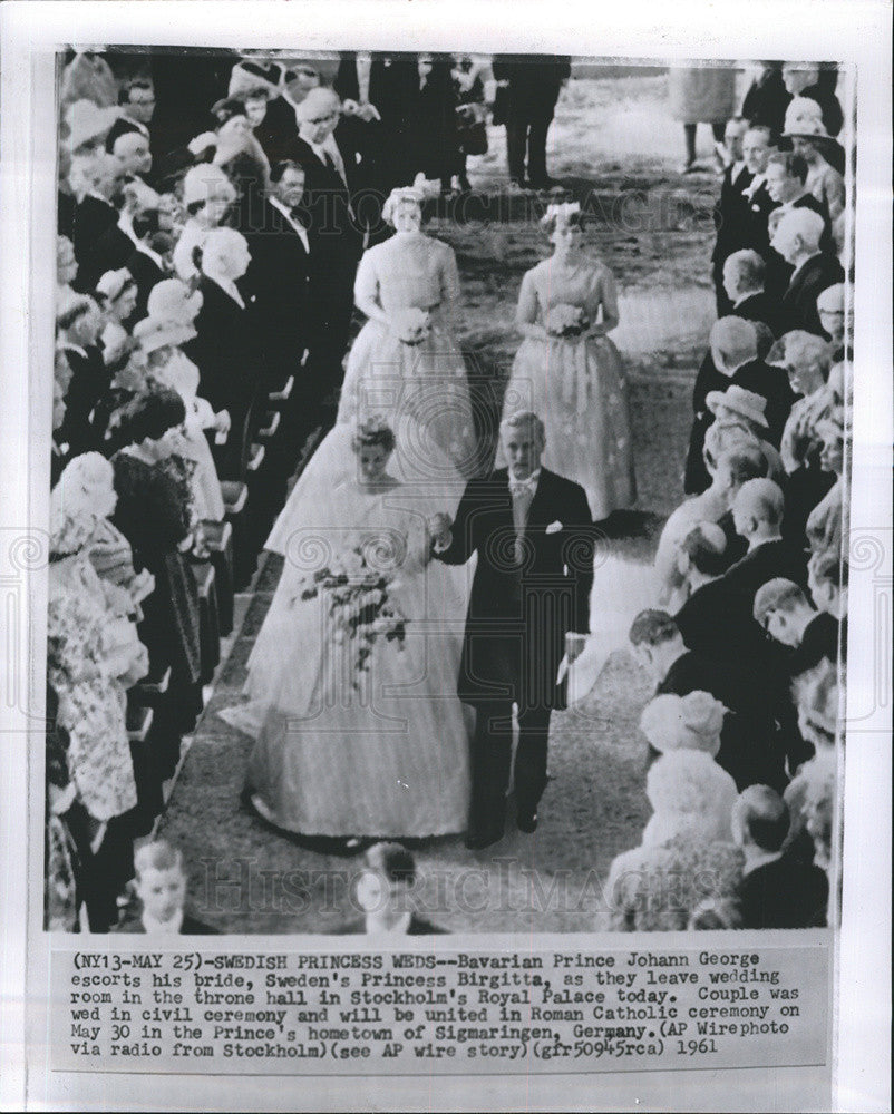 1961 Press Photo Prince Johann George Princess Birgitta - Historic Images