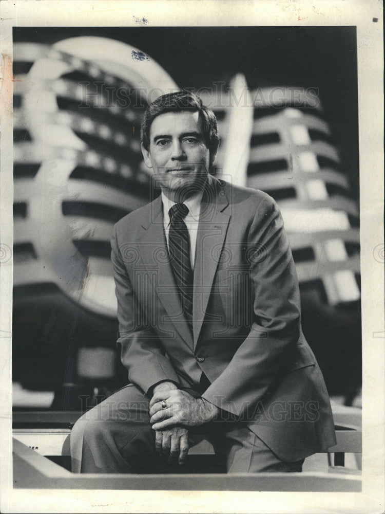 1984 Press Photo Dan Rather CBS - Historic Images