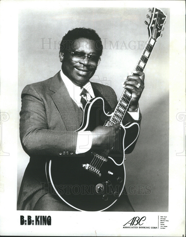 Press Photo B.B. King American blues guitarist and singer-songwriter. - Historic Images