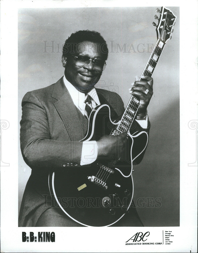 Press Photo B.B King American blues guitarist and singer-songwriter. - Historic Images