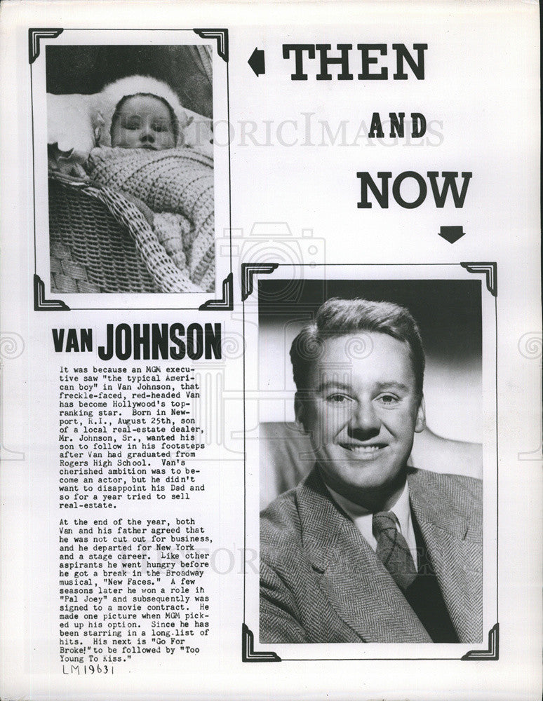 1951 Press Photo Van Johnson - Historic Images