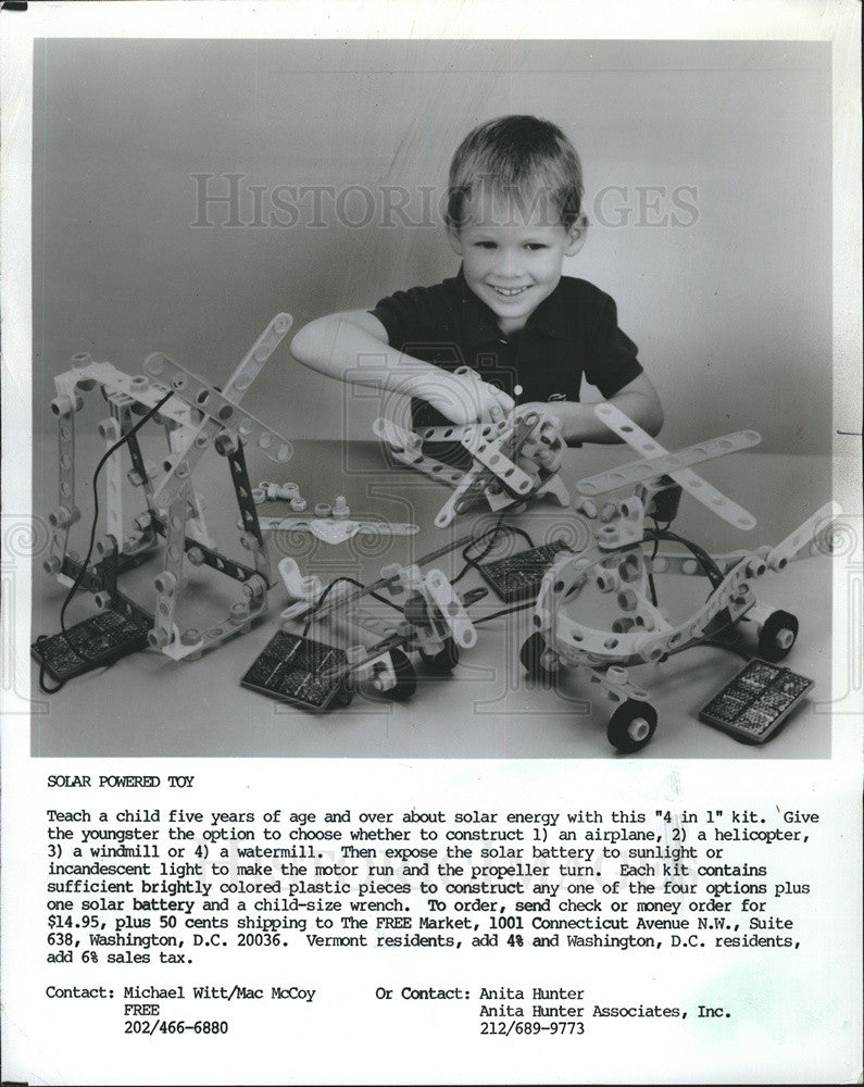 1986 Press Photo  solar powered toys - Historic Images