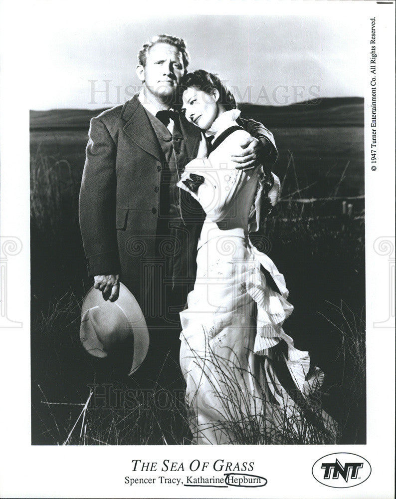 1947 Press Photo Actor Spencer Tracy and Actress Katherine Hepburn. - Historic Images