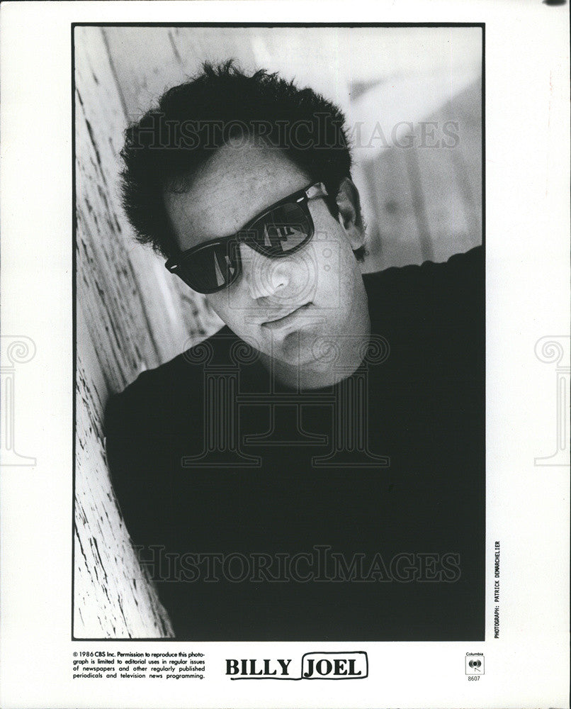 1986 Press Photo Billy Joel American pianist, performer, singer-songwriter. - Historic Images