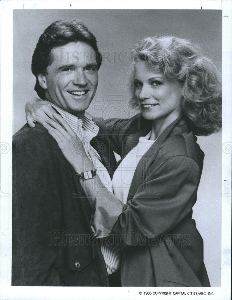 1986 Press Photo Tom Mason and Shelley Hack in &quot;Jack and Mike&quot; - Historic Images