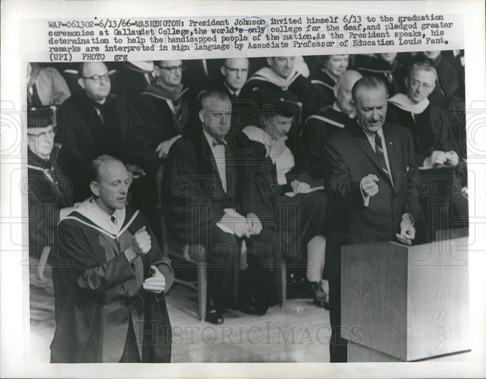 1966 Press Photo President Lyndon B. Johnson - Historic Images