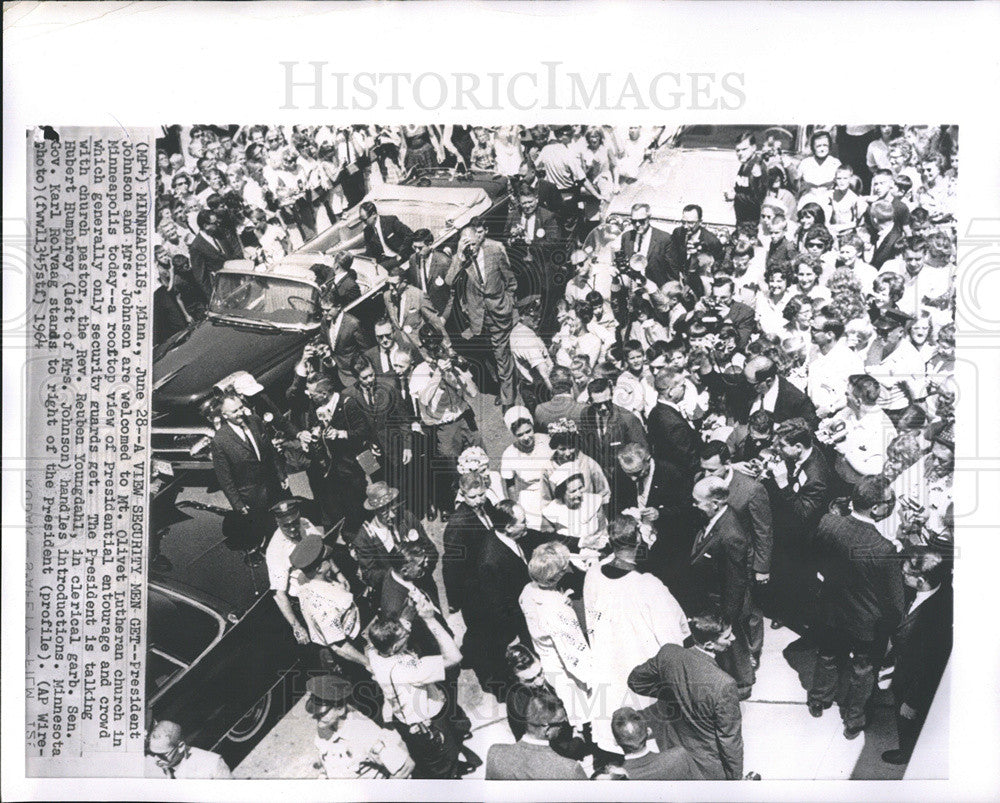 1964 Press Photo President Lyndon B. Johnson Lady Bird - Historic Images