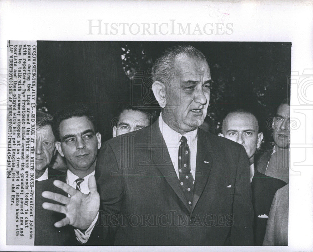 1964 Press Photo President Lyndon B. Johnson - Historic Images