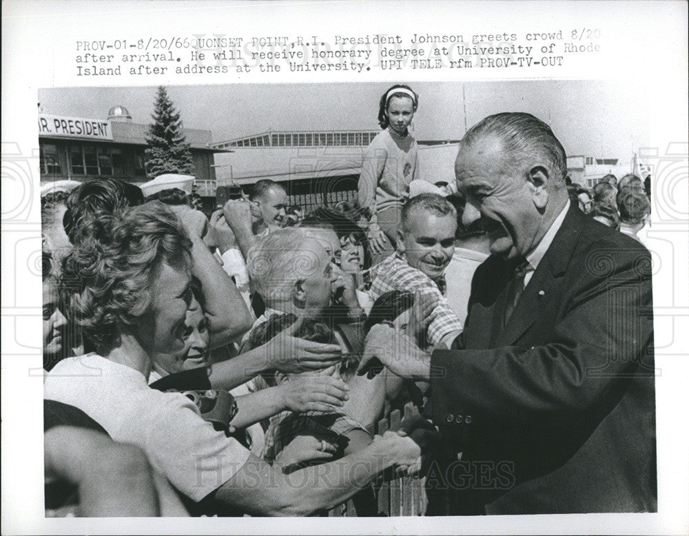 1966 Press Photo President Johnson - Historic Images