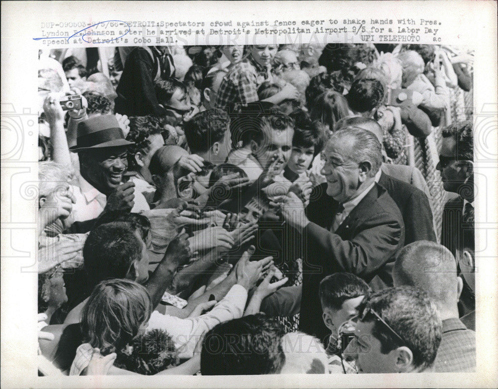 1966 Press Photo President Johnson - Historic Images