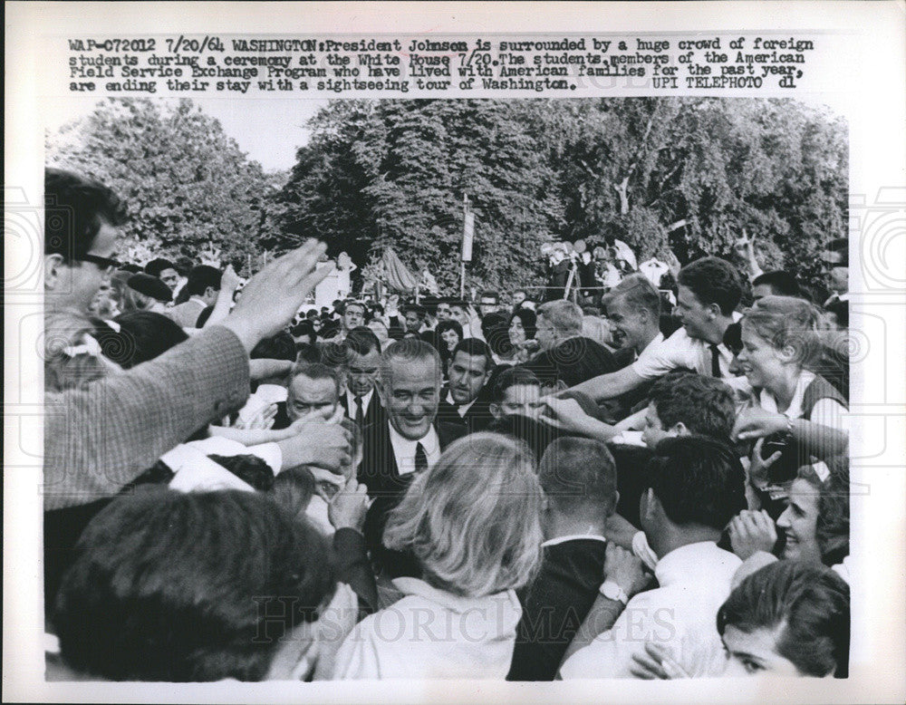 1964 Press Photo President Johnson - Historic Images