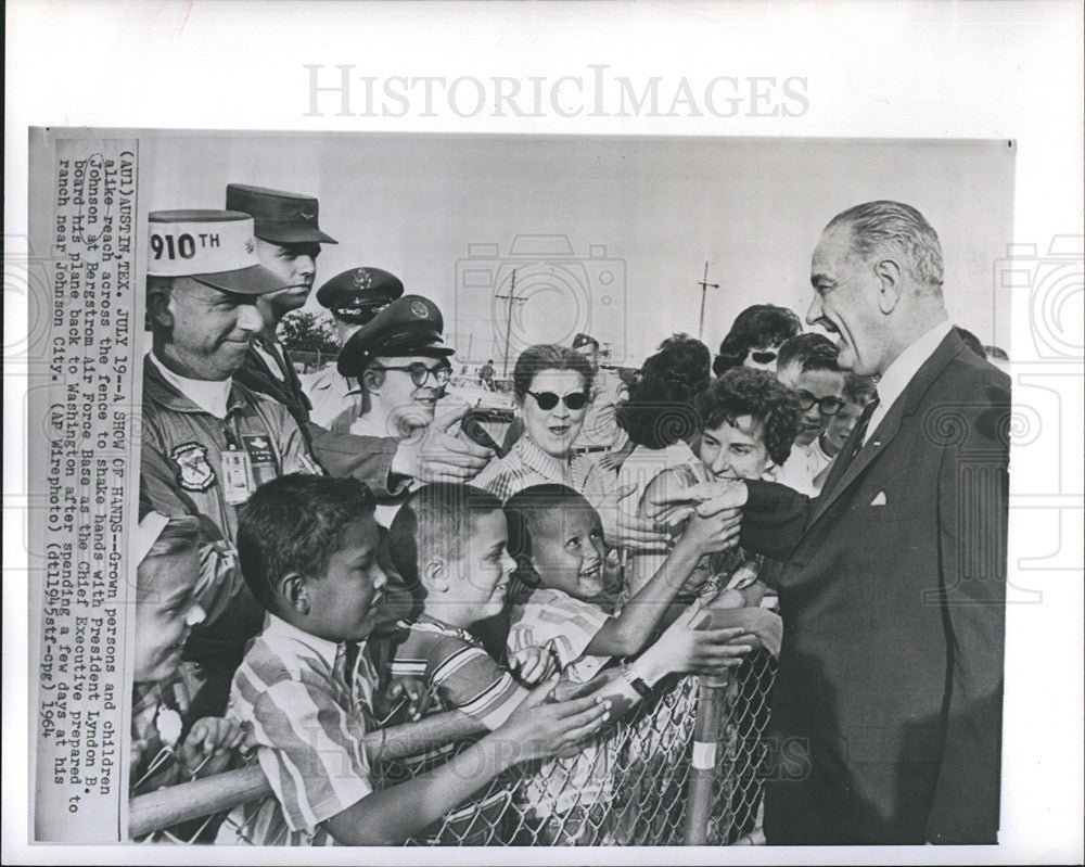 1964 Press Photo President Johnson - Historic Images