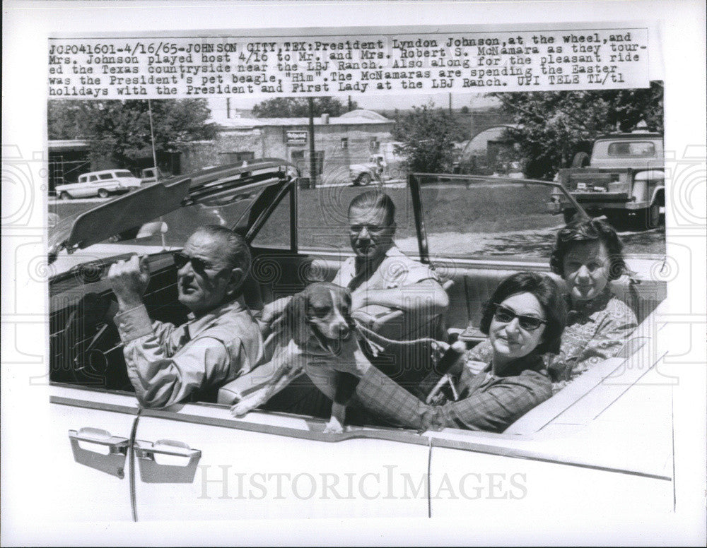 1965 Press Photo President Johnson - Historic Images