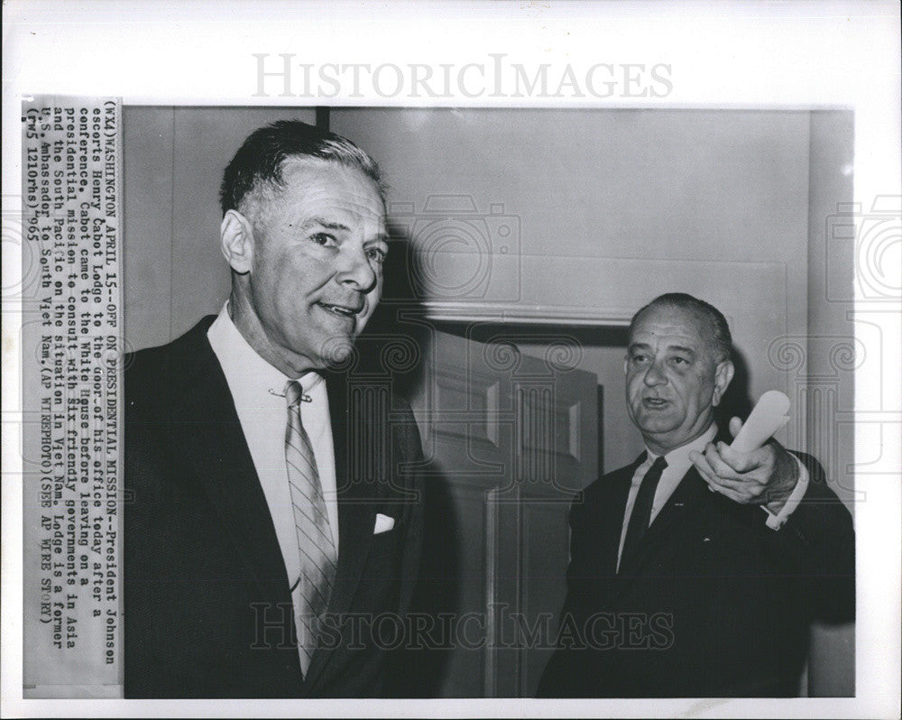 1965 Press Photo President Johnson - Historic Images