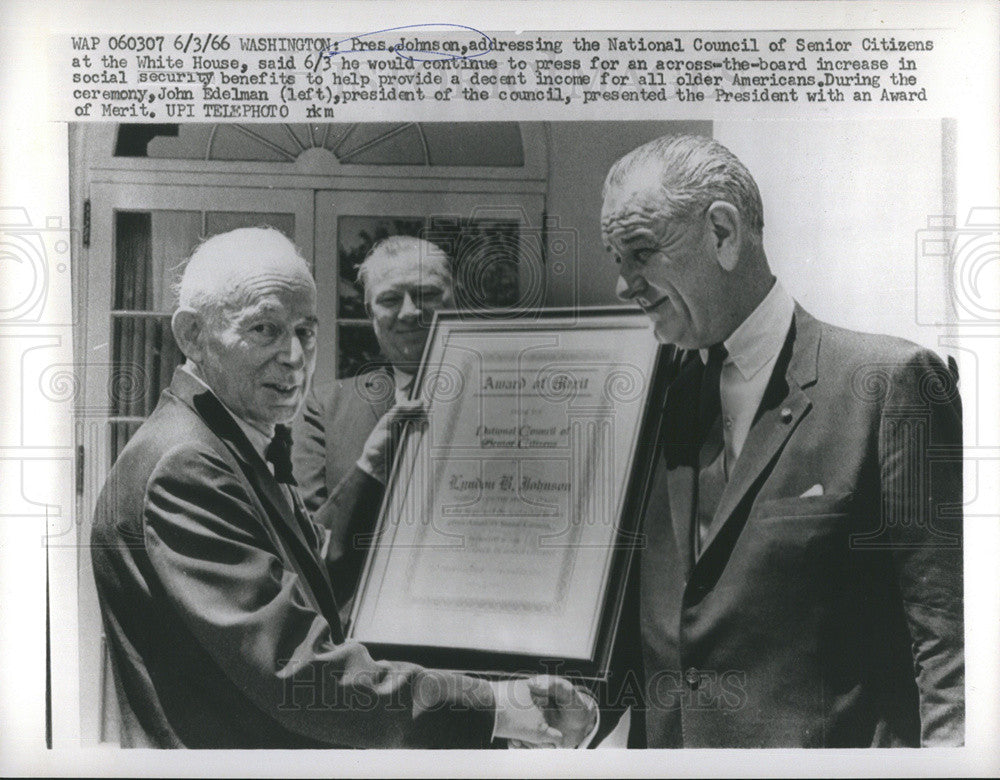 1966 Press Photo President Johnson - Historic Images