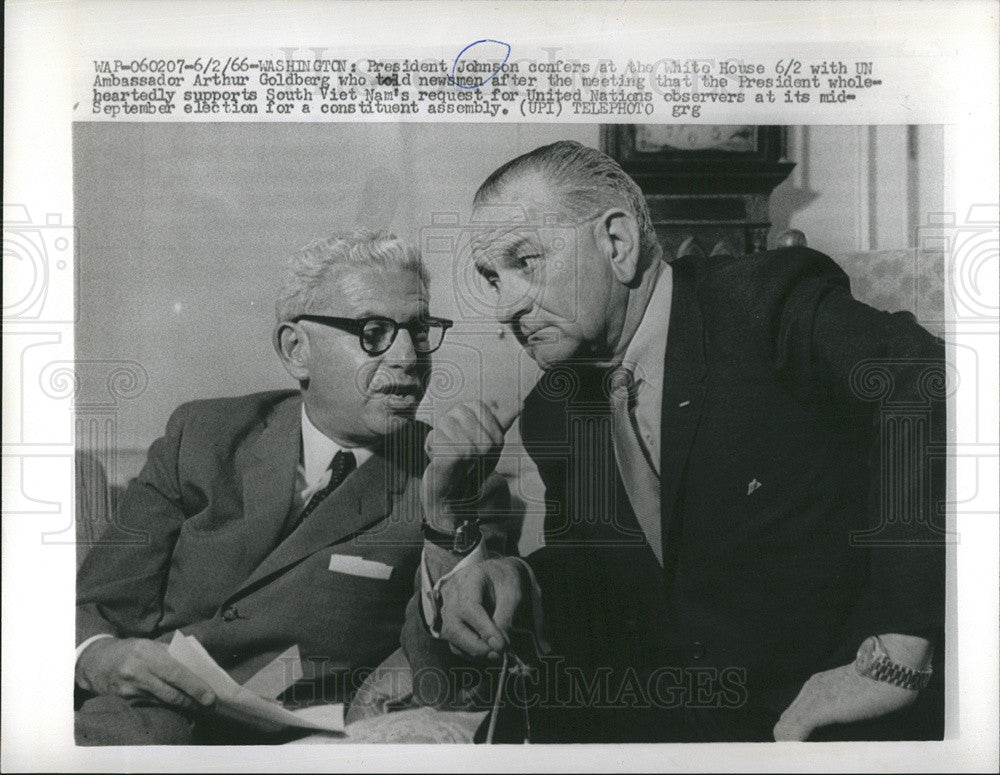 1966 Press Photo President Johnson - Historic Images