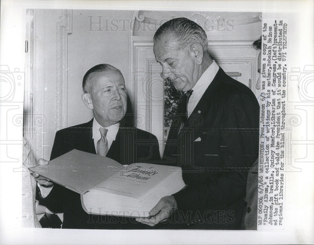 1966 Press Photo President Johnson - Historic Images